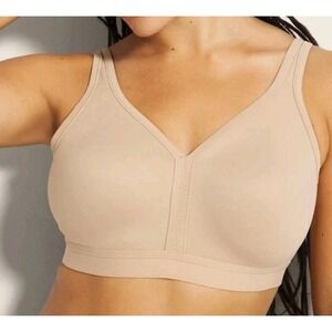 SOMA EMBRACEABLE‎ Wireless Unlined Full Coverage Bra Sz 40DDD Soft Tan NWT